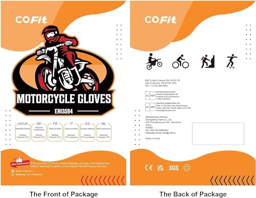 Image of Motorcycle Gloves Breathable, Touchscreen Motorbike Gloves Anti-Slip with Good Grip Hard Knuckles Protection for Men Women Motocross, BMX ATV MTB Cycling, Road Racing