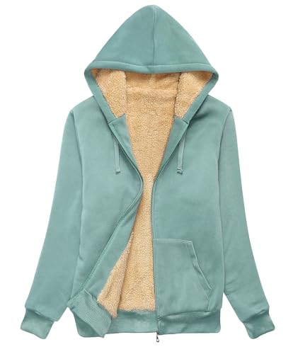 Image of SWISSWELL Hoodies for Women Winter Fleece Sweatshirt - Full Zip Up Thick Sherpa Lined Hooded Jacket