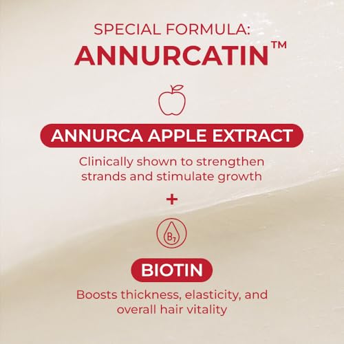 Image of MOEV ANNURCATIN Shampoo and Conditioner Set for Men and Women, Korean Biotin Hair Growth Volumizing Shampoo, Paraben-Free Natural Apple Wash-Off Hair Mask, Rose Thickening for Damaged Hair