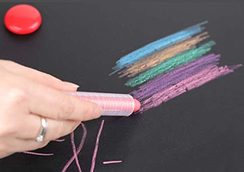 JIAHG 12 Colors Dustless Twistable Chalk Non-Toxic Washable Colored Chalk 1.1mm Tip Art Tool Kids Graffiti Drawing Writing Chalk Toys School Office Supplies for Whiteboard Blackboard Home Chalkboard