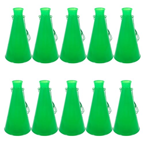 Klaxons de supporters verts en plastique DOITOOL (Lot de 8 trompettes de stade)