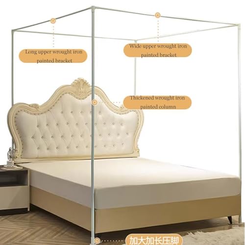 Canopy de red de mosquitos transpirable con 3 puertas para cama de matrimonio 8