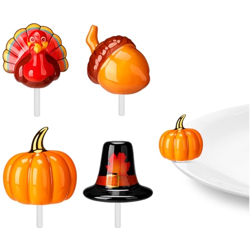 Sieral 4Pcs Ceramic Thanksgiving Plates