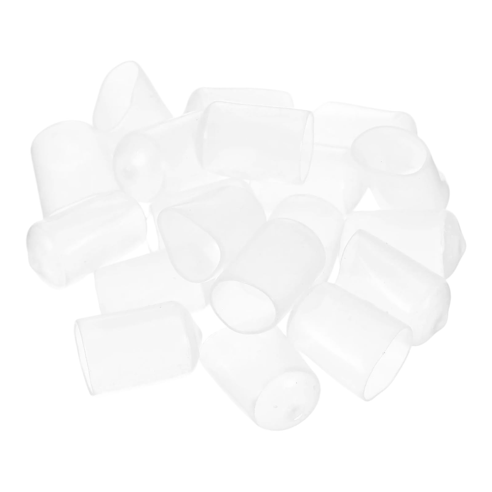 Tapas protectoras de goma transparentes para evitar rayones en tubos de 18 mm