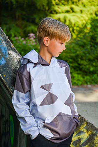 Aideaone 3D Print Boys' Pullover Hoody Casual Sweatshirt Long Sleeve Hooded Sweatshirt For Kids 8-11 Years #TOP4