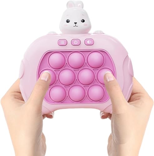 プッシュポップゲームマシン、クイックプッシュマシン、ライトアップ電動プッシュポップおもちゃ、ポータブルスクイーズバブル感覚おもちゃ、ティーンエイジャー向け減圧おもちゃ