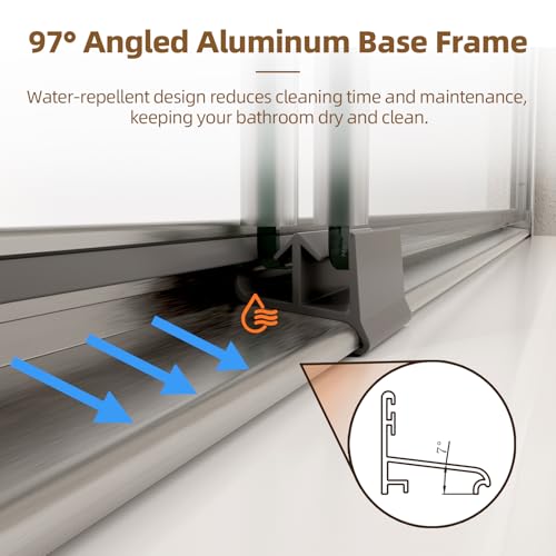 Image of Royal Guard Double Sliding Shower Door 56-60 inch W x 72 inch H,Brush Nickel