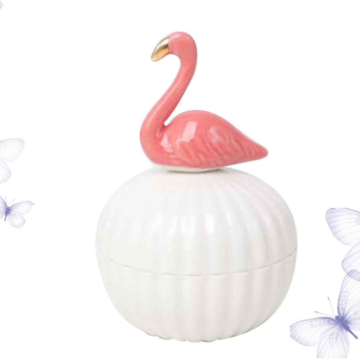 MAGICLULU Ceramic Flamingo Jewelry Container Ring Box for Party Engagement image 5