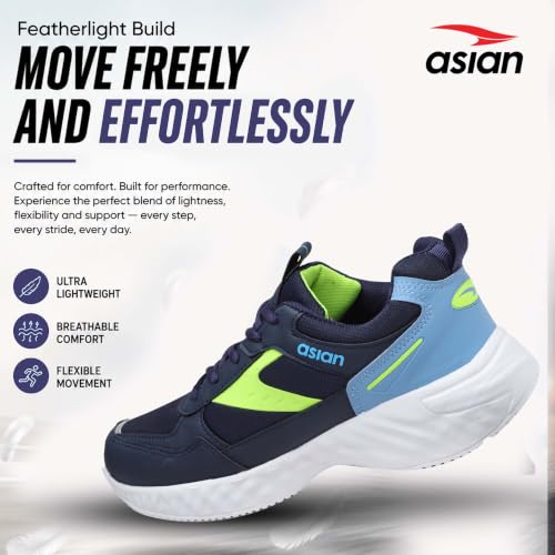Image of ASIAN Toofan-05 Men's Running Shoes | Breathable Mesh, Soft Cushion Sole, Durable Grip, Lightweight Shoes for Daily Use