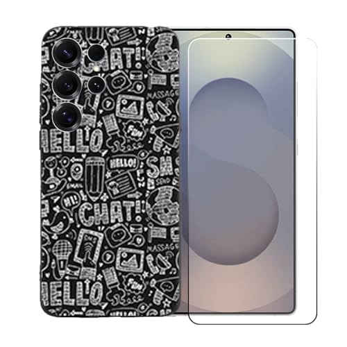 LCEHTOGYE �K�p XUANMEIKE S24 Ultra +�����K���X�X�N���[���v���e�N�^�[�p�P�[�X�A�K�p XUANMEIKE S24 Ultra (6,9")�ƌ݊����̂���u���b�N�\�t�gTPU�V���R���Q���P�[�X�ی�J�o�[ LLM42