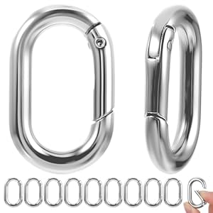 Tucnoeu 10 Stück Kleine Silber Karabinerhaken