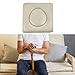 harayaa Portable Commode Chair Cushion Replacement, Commode Chair Seat Pad, Bedside Commode Cushion for Shower, Beige Round