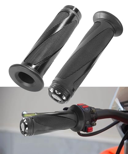 Flaconi 2PCS Puños de Moto, Empuñaduras para Manillar de Motocicleta, Adaptan para Motocicletas, Scooters (Negro)