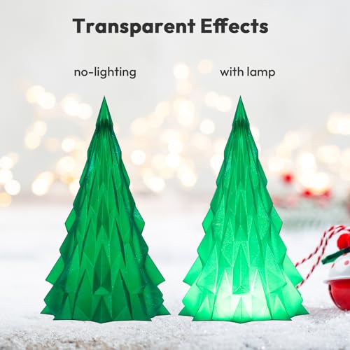Image of AMOLEN Shiny 3D Printer PLA Filament, Sparkle PLA Filament 1.75mm Shining Glitter 3D Printing PLA Filament for Most FDM 3D Printer, Dimensional Accuracy + /- 0.02mm, 1kg Spool(2.2lbs), Christmas Green