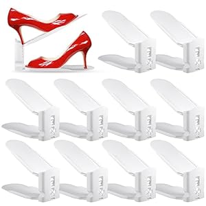 LPAOIS 10er Schuhschlitze Schuhstapler Weiß