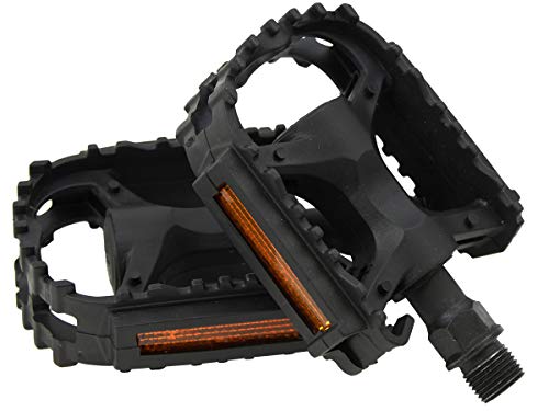 Kinder Pedale für Puky Fahrräder mit Reflektoren Kleine Fahrradpedale Schwarz Junior Leicht (9/16 Zoll Pedalgewinde)