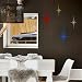 Sxnzequnze 4 Pcs Star Wall Art for Home Decor Living Room Bedroom Office Metal 3D,Bling,with Hanging Hook Starburst Midcentury Sculpture Retro Gallery Accent Celestial -Gold 16.5in/9.4in