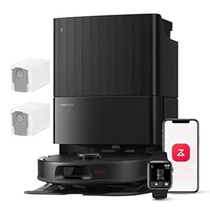 roborock Qrevo Serie Saugroboter mit Wischfunktion, 8000Pa Saugkraft(verbessert von Qrevo S), Anti-Verfilzungs-Seitenbürste, Hindernisvermeidung, LiDAR-Navigation, All-in-One Dock,Schwarz(QV 35A Set)