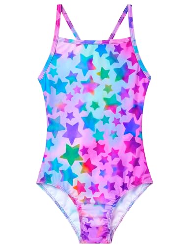 Image of Girls Swimsuits One-Piece Bathing Suits Multicolor Kids Sport Summer Beach Swimwear for 2-10 Years Old