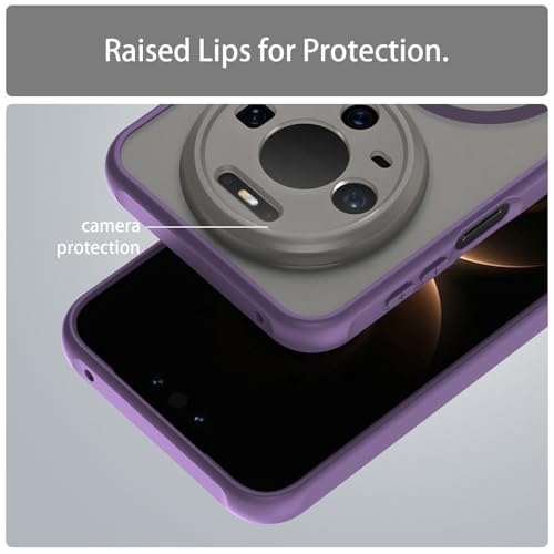 Image of Compatible with Huawei Mate 80 Pro Case Cover,Compatible with MagSafe,Anti-Fall,Compatible with Huawei Mate 80 Pro 5G SGT-AL50 Cell Protective Phone Case Purple