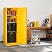 VEVOR Flammable Cabinet 18" x 23" x 65", 23 Gallon Flammable Storage Cabinet with Adjustable Shelf, Cold-Rolled and Galvanized Steel Fire Cabinets, for Commercial Industrial Home Use, Yellow
