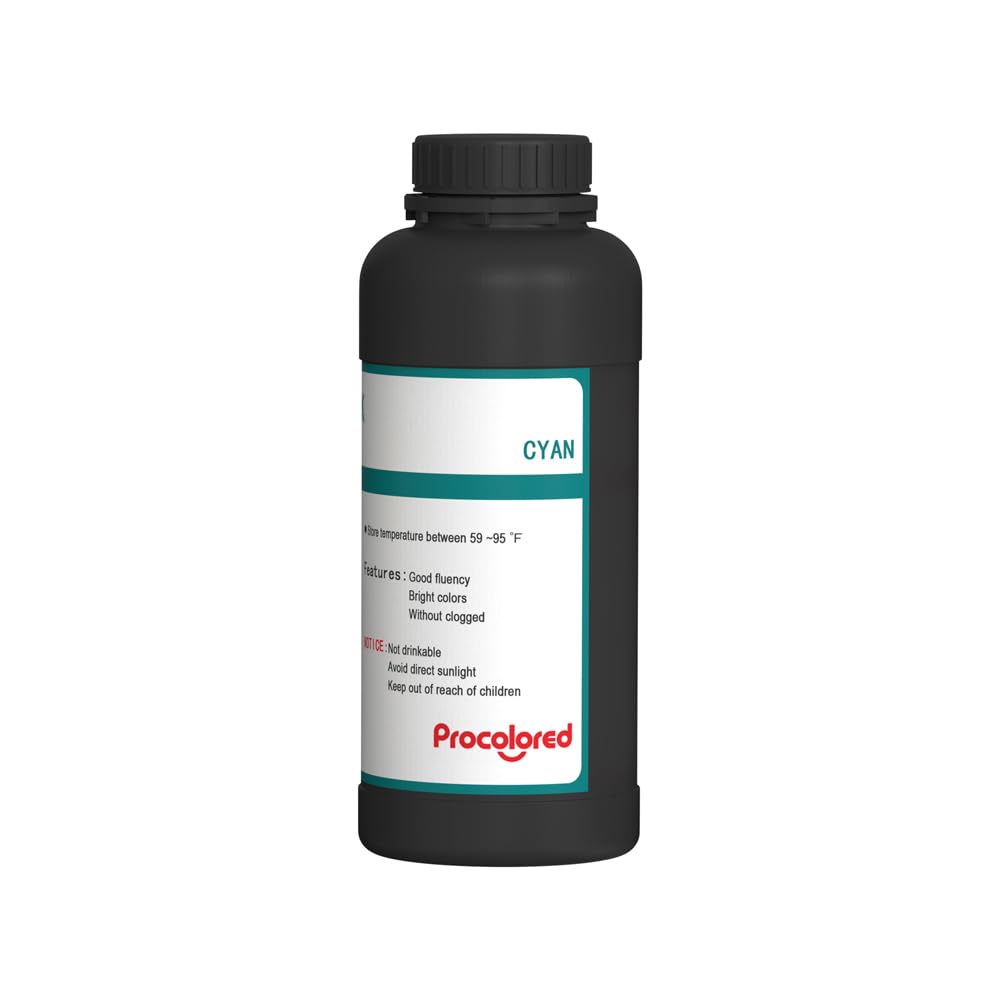 Procolored Recarga de Tinta UV DTF de 500 ml x 5 para Impresora UV DTF VF13PRO (CMYKW)