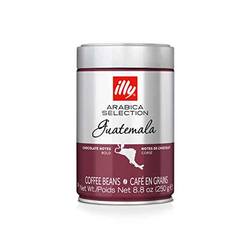 Illy Arabica Selections Guatemala Whole Bean Coffee, 100% Arabica Bean Single Origin Coffee, Complex & Bold Taste, Notes Of Chocolate, No Preservatives, 8.8 Ounce Can (Pack Of 6) #TOP1