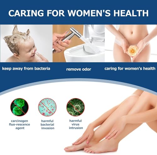 Bidet Handbrause Set, Premium Edelstahl Gebürstet Bidet Handbrause, Bidet Sprayer für Dusche Badezimmer Hygiene Toilettenpapier Windelreinigung, mit G1/2 Ventil und eine G3/8