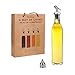HAIBO Olive Oil Dispenser Set - 4 Pack (17 OZ) - Glass and Stainless Steel - Includes Stainless Steel Funnel - Reusable - Adult, Cooking, Kitchen