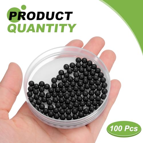QUARKZMAN 100 Stück PP Kunststoff Lagerkugeln 5mm Solide Plastikkugeln G2 Präzision Polypropylen Mini Kugeln Schwarz