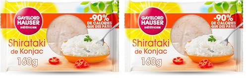 GAYELORD HAUSER - Konjac - Shirataki de Konjac - Nature - Sans Rinçage - Prêt à l'Emploi - 2 paquet de 160 g