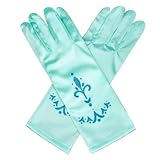 BIBUTY Princess Dress Up Accessories - Princess Gloves & Costume Set for Toddler Girls (Blue, Ages 3-6)