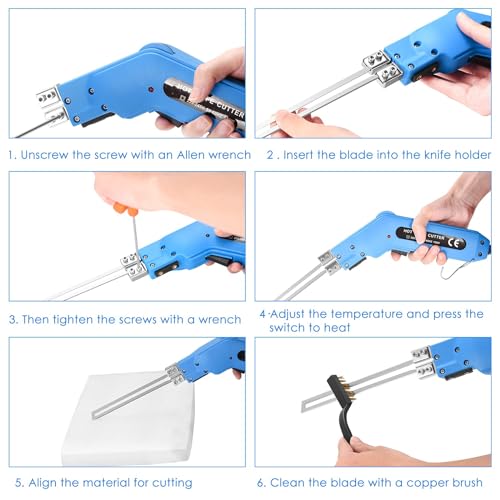 Foto von Do-Electr 500 ° C Styroporschneider 150W Heißschneider Schaumschneider mit 2 Klingen und Schlitzplatte 220V Schnitttiefe 300mm Nut-Maschine Styrocutter für Perlenbaumwolle, Schwamm, Plastik verdrängte