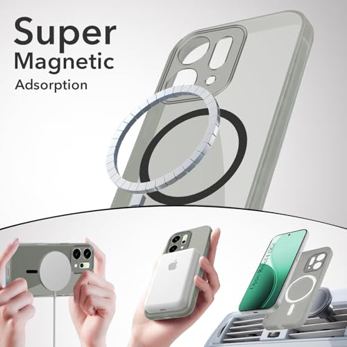 Image of Jkobi Lifetime Anti-Yellow MagSafe Compatible Clear Back Case Cover for Oppo Reno14 5G | Oppo Reno 14 5G (Sleek Hard Crystal | Shockproof and Camera Protection)