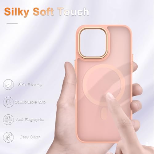 Image of YENAPOON for iPhone 14 Pro Max Case, Matte Magnetic Phone Case, Pink