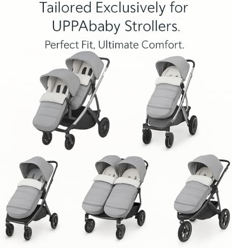Stroller Footmuff Bunting Bag for Winter – Universal Stroller Cover for Cold Weather, Compatible with UPPAbaby Vista V2 / V3 / Vista/Cruz/Cruz V2 / RumbleSeat/Ridge/Minu – Storage Bag Included - 3