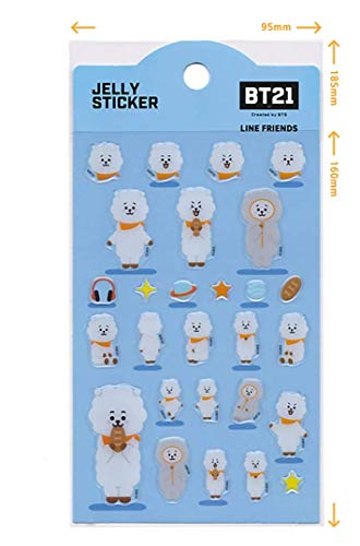 BTS Official Merchandise Jelly Sticker Second Edition + BTS Photocard Included (4.RJ)