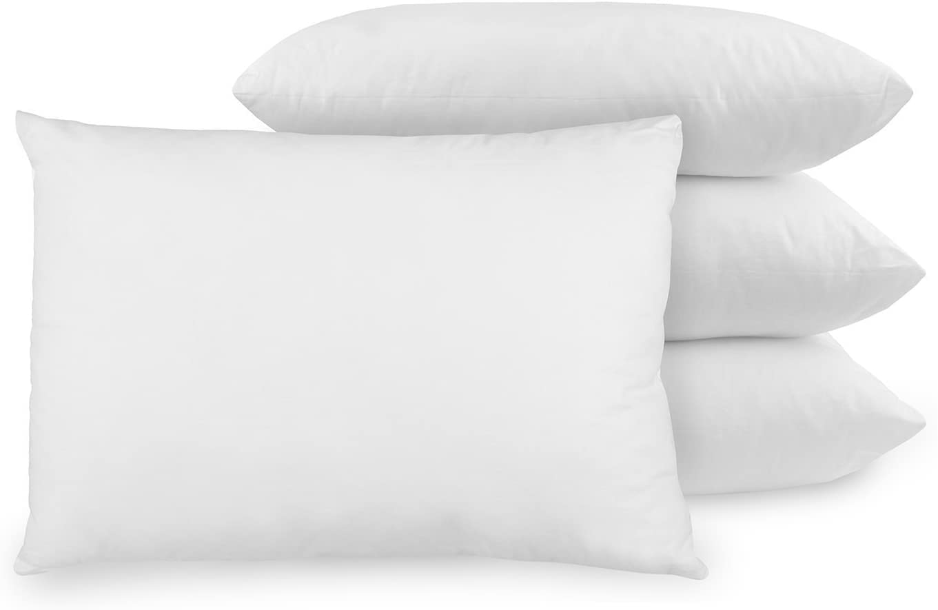Queens Land Home Washable 2 Pack Pillow Pair Soft Hotel Bed Pillows For Deep and Back Sleeper Pack of 2 (Pack of 4)