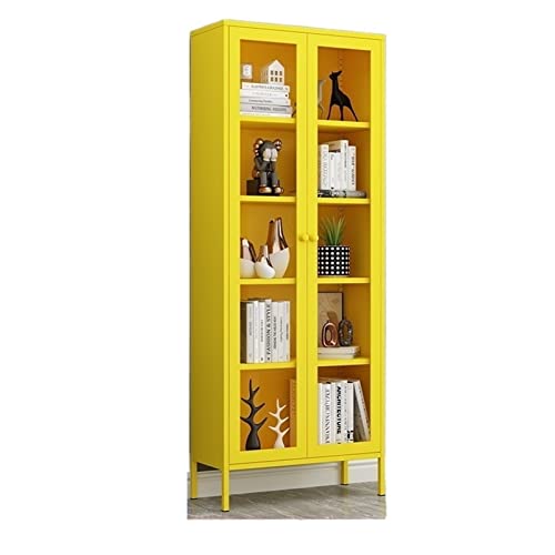Estantería doble para puerta de armario, estantería multicapa con puerta de cristal, adecuada para sala de estar, estudio, oficina, estanterías (color: 1) (D)