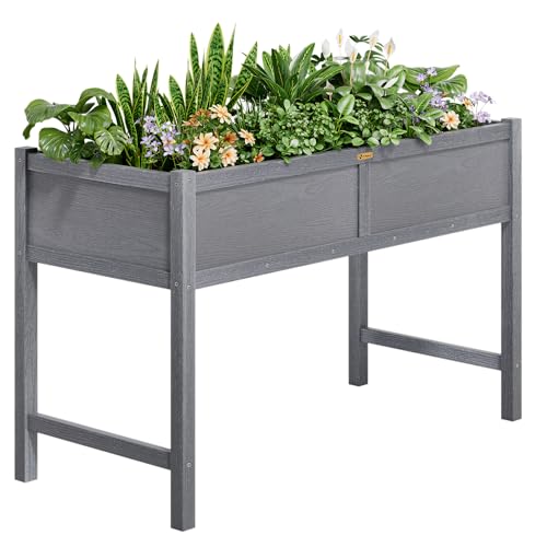 TT Nature HDPE Raised Garden Bed with Legs, Outdoor Elevated