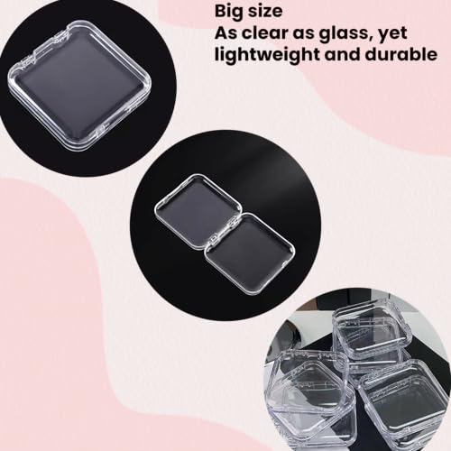 Image of 12pcs 3.4in Press on Nail Storage, 60pcs Upgrade Adhesive Double Sided Tape, 1Pc Big Storage Box, for Nail Display, False Nail Organizer Nail Case