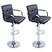 TRESKO® 2er Set Barhocker mit Armlehnen Lehne Barstuhl Hocker Tresenhocker (2 x Schwarz)