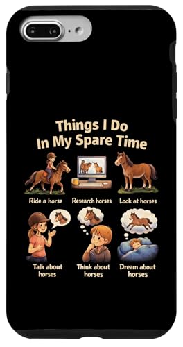Things I Do In My Spare Time Ride A Horse Funny Horses �X�}�z�P�[�X iPhone 7 Plus/8 Plus �p