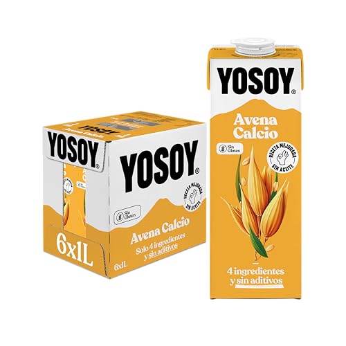 YOSOY Bebida de Avena con Calcio, pack de 6 x 1L