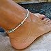 ink2055 Fashion Women Faux Turquoise Beaded Chain Anklet Ankle Bracelet Beach Jewelry,Ankle Bracelets for Women Teen Girls Beach Jewelry Gifts - 1