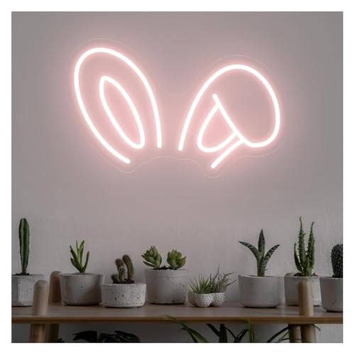 Enseigne lumineuse oreilles de lapin veilleuse murale pour ambiance cocooning