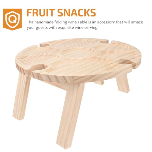 Table de pique-nique extérieure pliable bois portable kaki repas plein air - 8