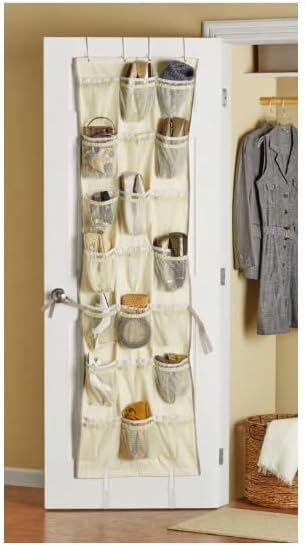 42-Pocket over-the-Door Hanging Organizer, Canvas, Storage Solution for Home