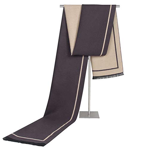 Châle de foulard chaud hommes imitation cachemire vintage solide