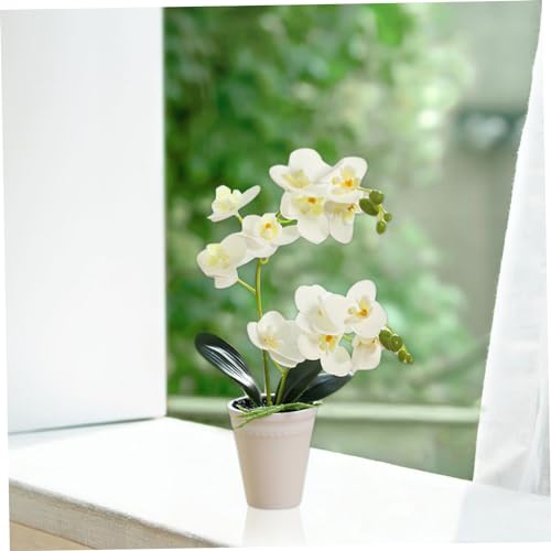 Fausse orchidée décorative blanche pour sublimer le bureau et la maison - 7